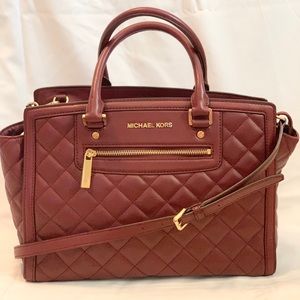 Selma Quilted Large Two Zip Satchel